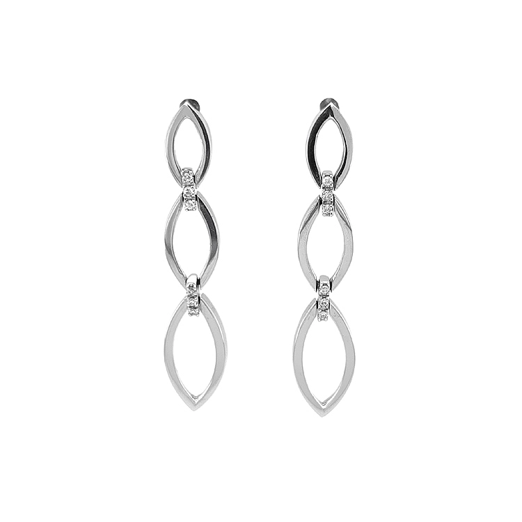 Gold-Ohrringe mit Diamanten