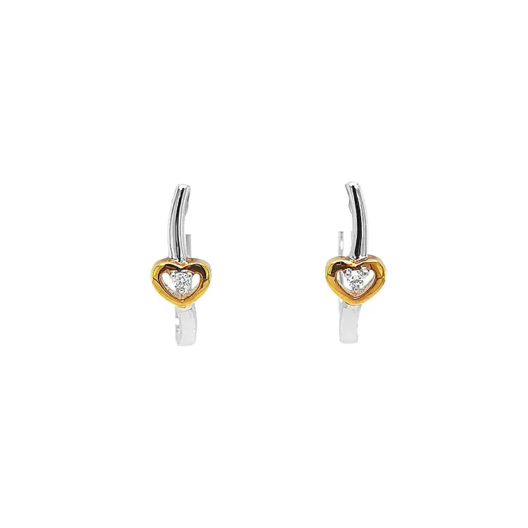 Gold-Ohrringe mit Diamanten