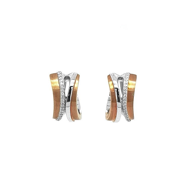 Gold-Ohrringe mit Diamanten