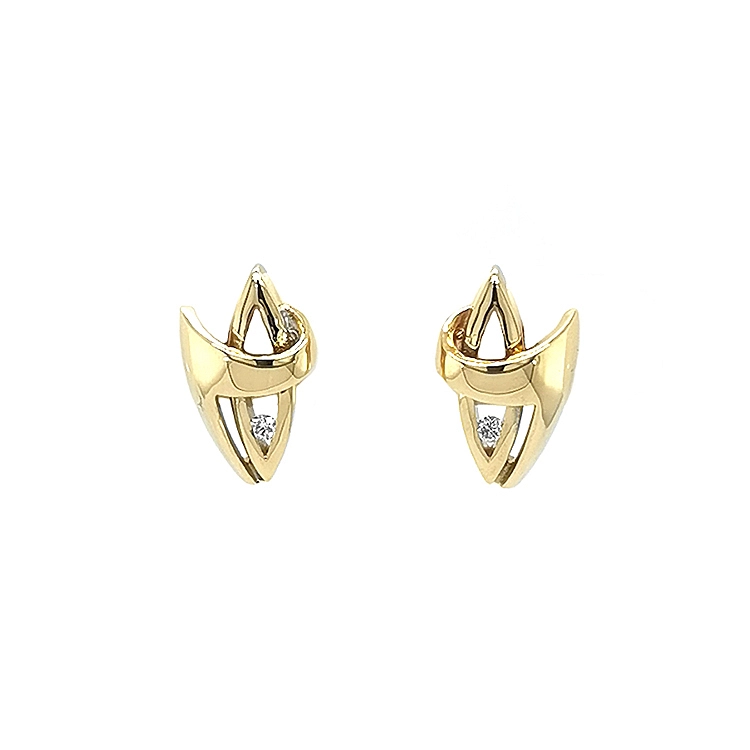 Gold-Ohrringe mit Diamanten