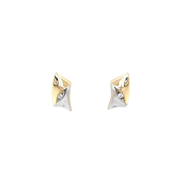 Gold-Ohrringe mit Diamanten