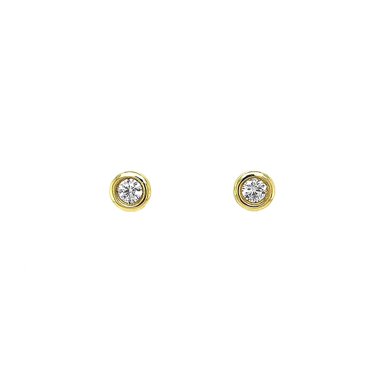 Gold-Ohrringe mit Diamanten