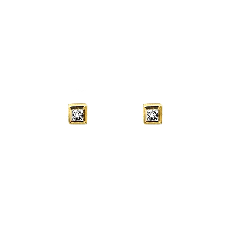 Gold-Ohrringe mit Diamanten
