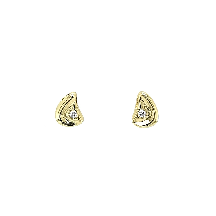 Gold-Ohrringe mit Diamanten
