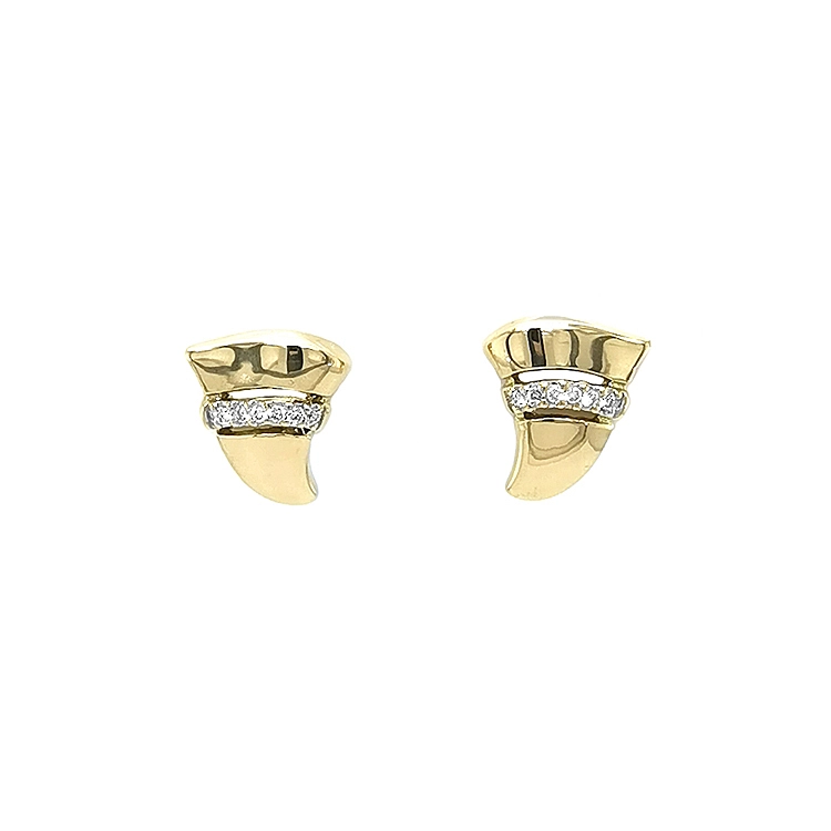 Gold-Ohrringe mit Diamanten