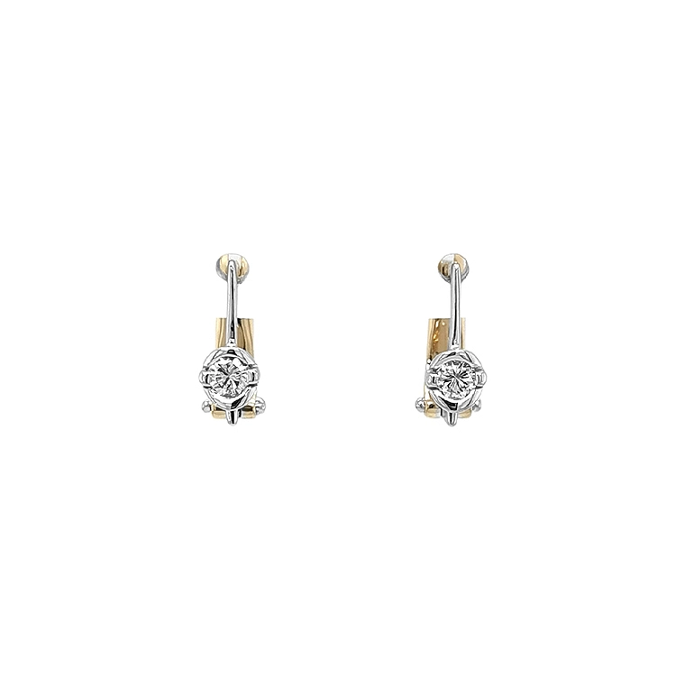 Gold-Ohrringe mit Diamanten