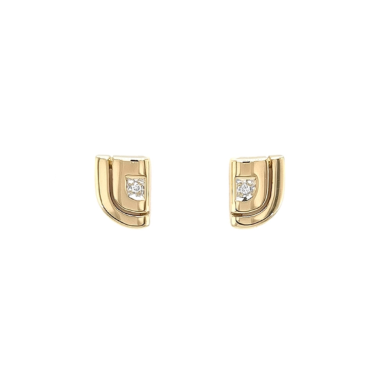 Gold-Ohrringe mit Diamanten