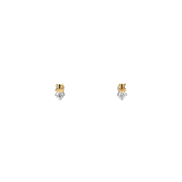 Gold-Ohrringe mit Diamanten