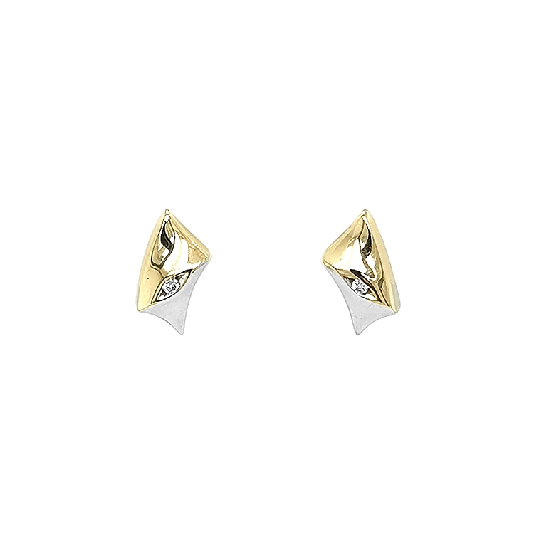 Gold-Ohrringe mit Diamanten