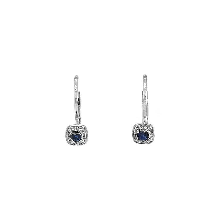 Goldohrringe mit Saphiren und Diamanten