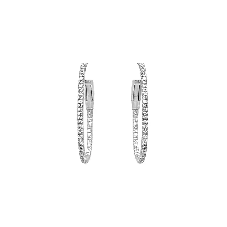 Runde Goldohrringe mit Diamanten