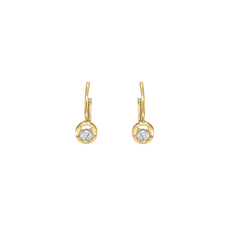 Goldohrringe mit Diamanten