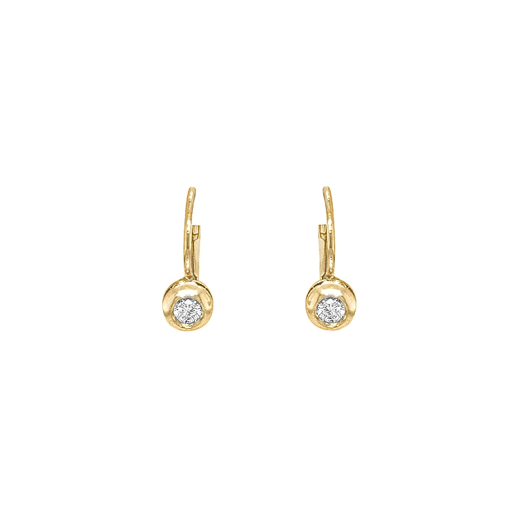 Goldohrringe mit Diamanten