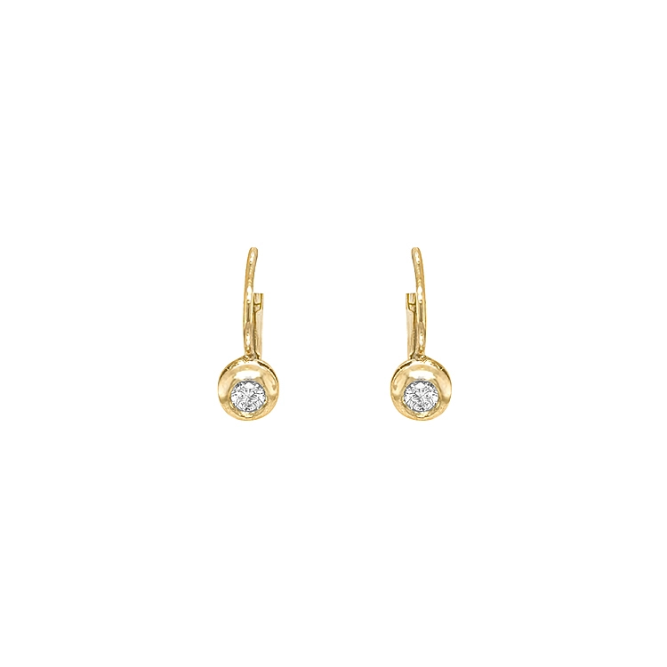 Goldohrringe mit Diamanten