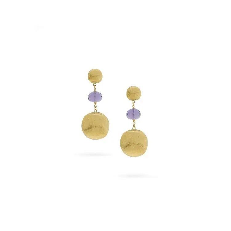Gold-Ohrringe Marco Bicego Afrika mit Amethysten