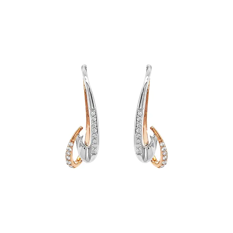 Gold-Ohrringe mit Diamanten