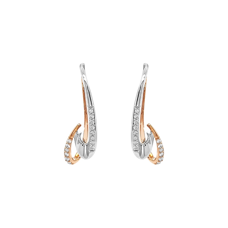 Gold-Ohrringe mit Diamanten
