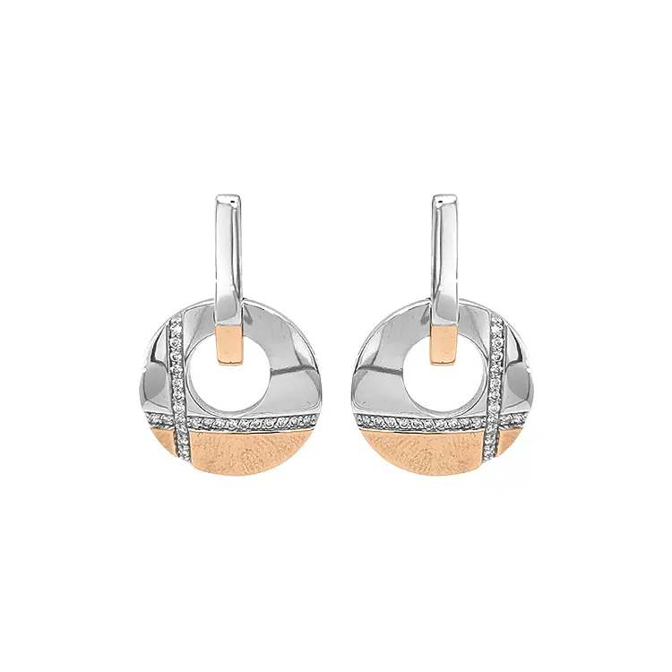 Gold-Ohrringe mit Diamanten