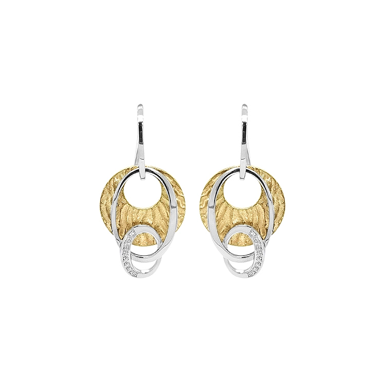 Gold-Ohrringe mit Diamanten