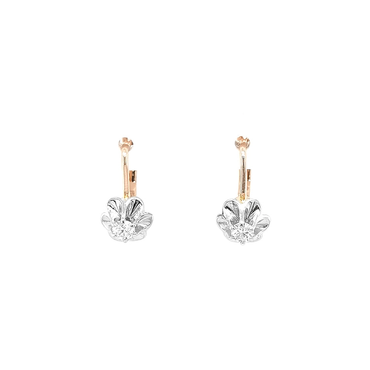 Gold-Ohrringe mit Diamanten
