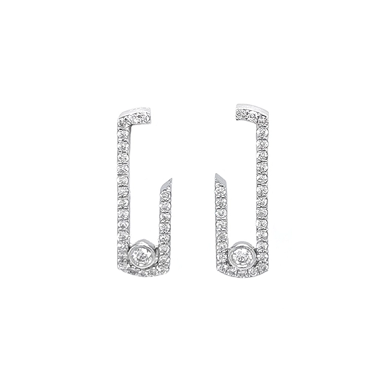 Gold-Ohrringe mit Diamanten