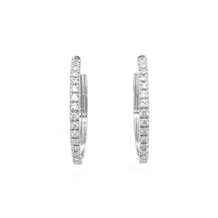 Runde Ohrringe aus Gold mit Diamanten