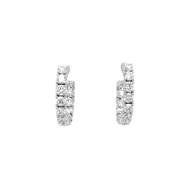 Runde Ohrringe aus Gold mit Diamanten