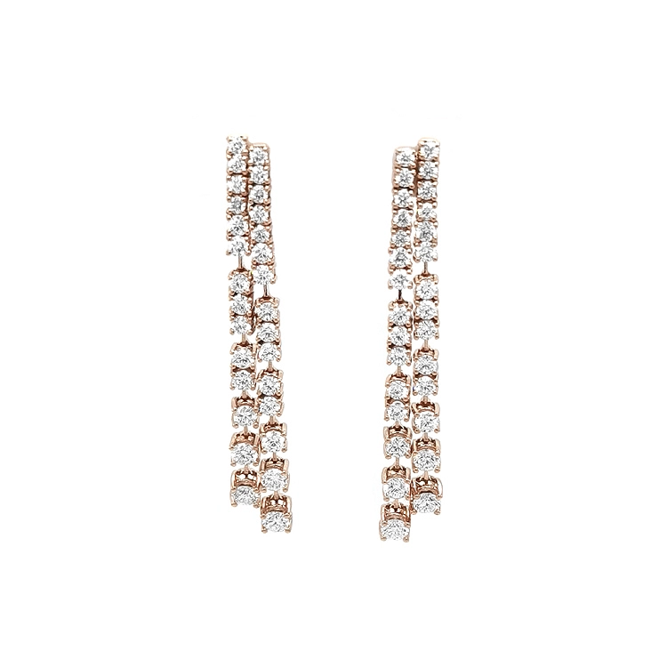 Gold-Ohrringe mit Diamanten