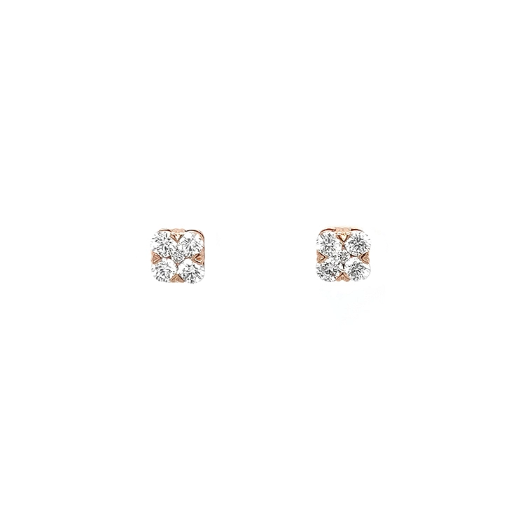 Gold-Ohrringe mit Diamanten