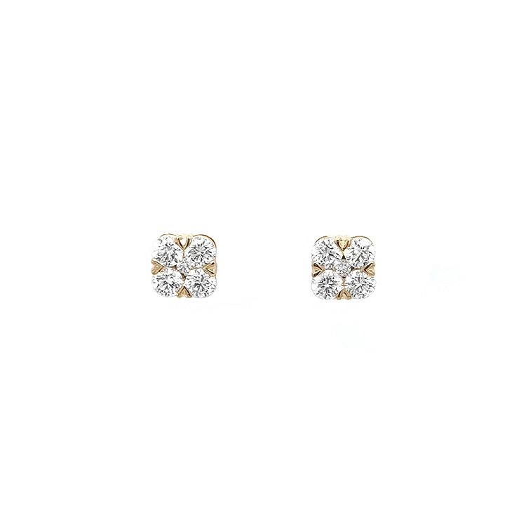 Gold-Ohrringe mit Diamanten