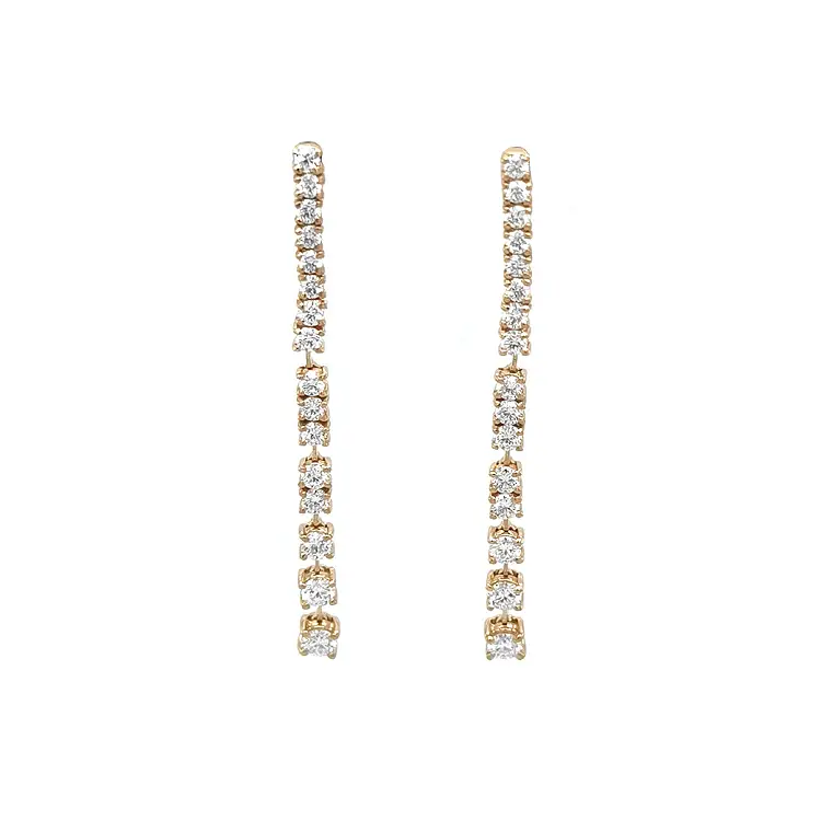 Gold-Ohrringe mit Diamanten