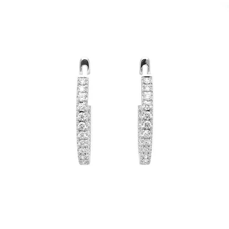 Runde Goldohrringe mit Diamanten