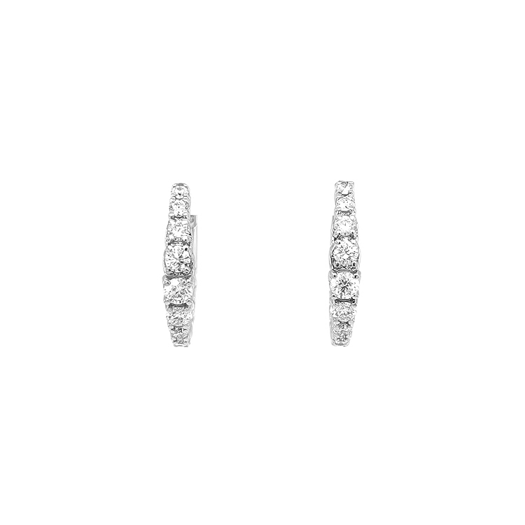 Runde Goldohrringe mit Diamanten