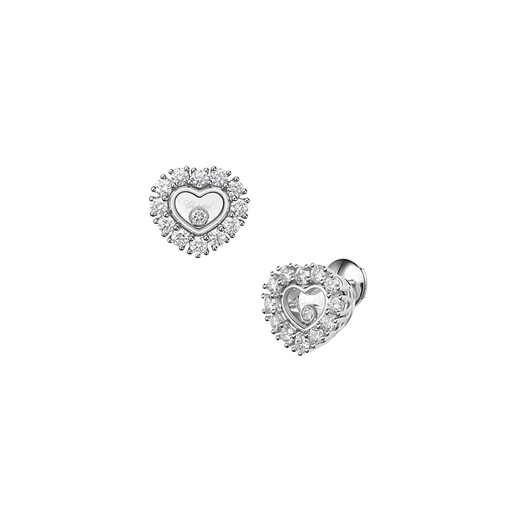 Gold-Ohrringe Chopard Happy Diamonds 83A616-1001