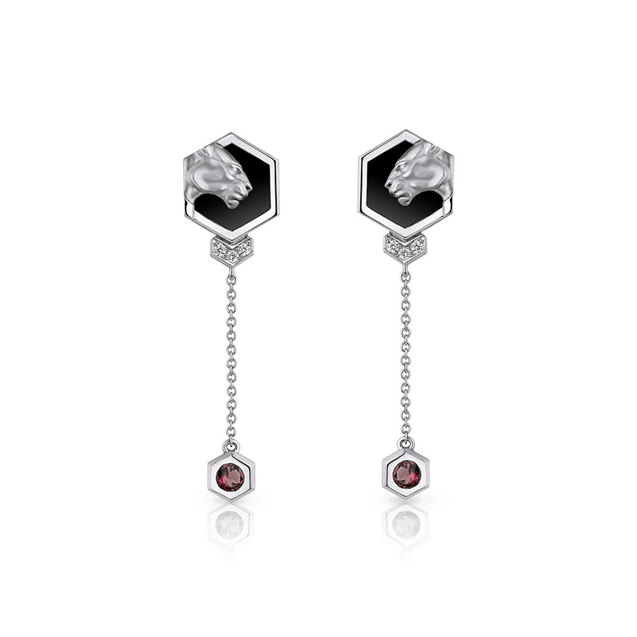 Gold-Ohrringe Carrera y Carrera Sechseck