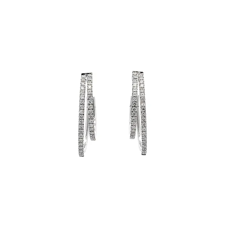 Gold-Ohrringe mit Diamanten