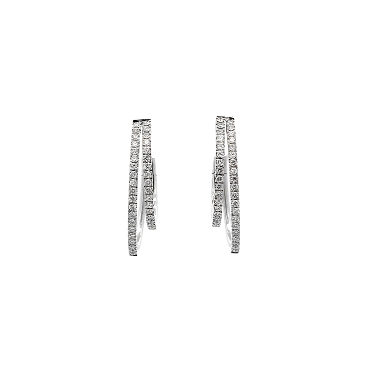 Gold-Ohrringe mit Diamanten