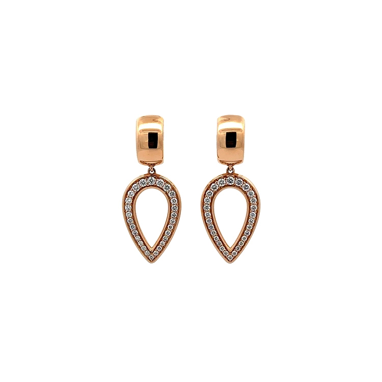 Gold-Ohrringe mit Diamanten