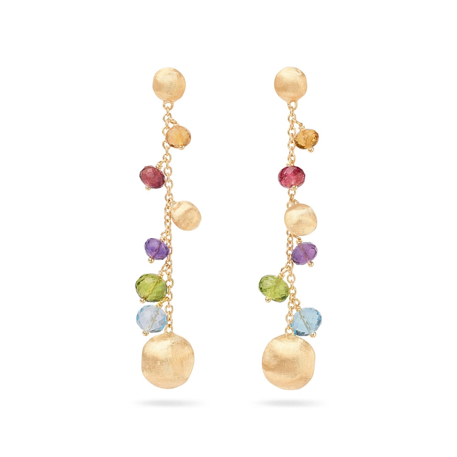 Gold-Ohrringe Marco Bicego Afrika Edelsteine OB1862 MIX02 Y