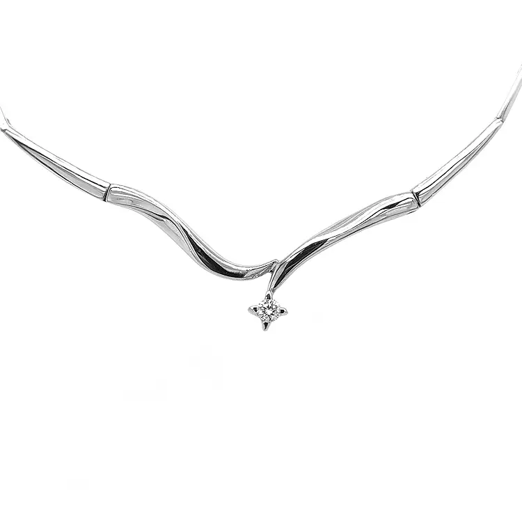 Gold-Halskette mit Diamant