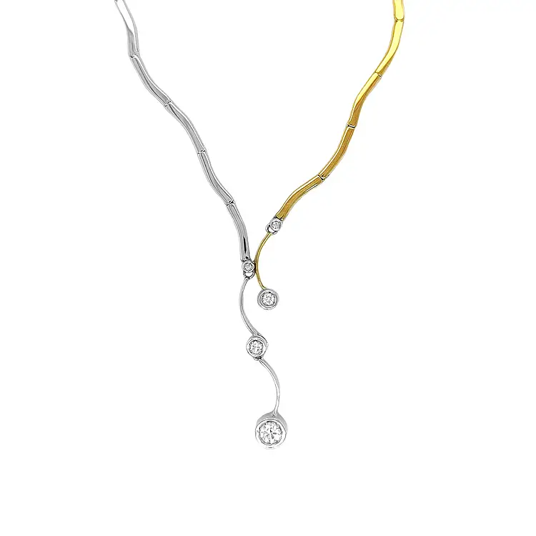 Gold-Halskette mit Diamanten