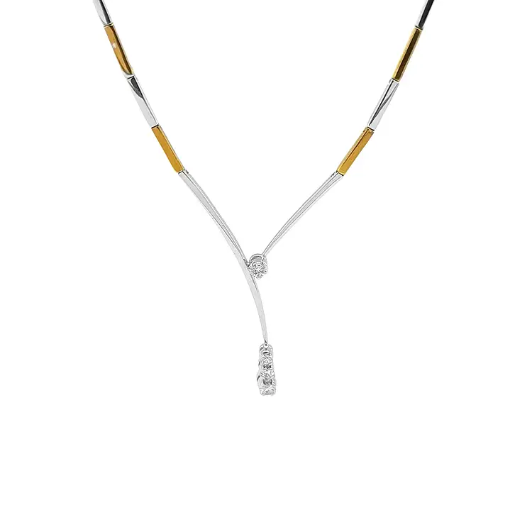 Gold-Halskette mit Diamanten