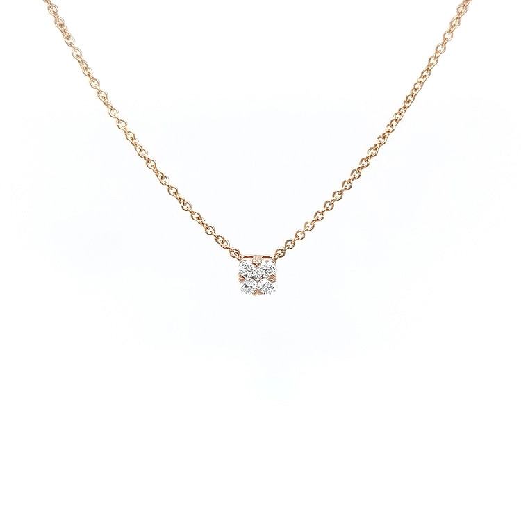 Gold-Halskette mit Diamanten