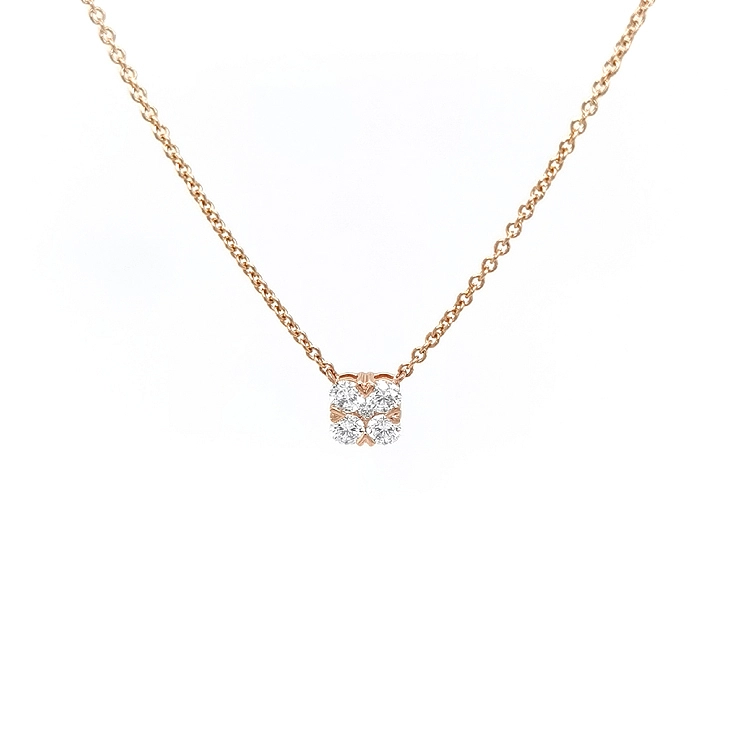 Gold-Halskette mit Diamanten