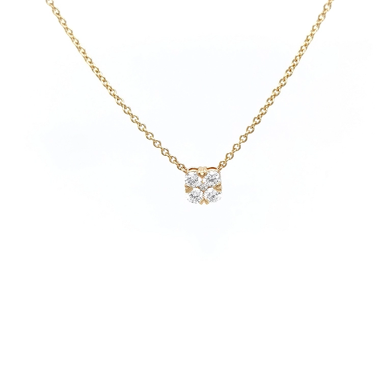 Gold-Halskette mit Diamanten