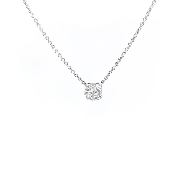 Gold-Halskette mit Diamanten