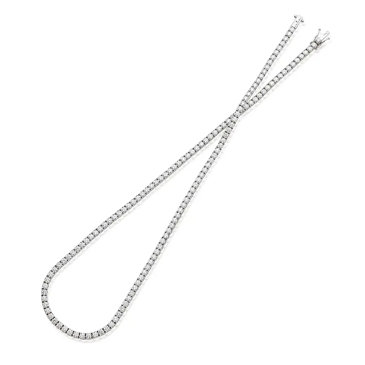 Gold Tennis Halskette Crieri mit Diamanten