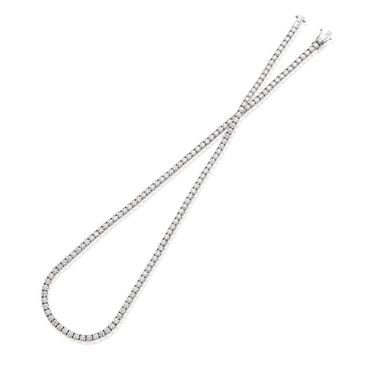 Gold Tennis Halskette Crieri mit Diamanten