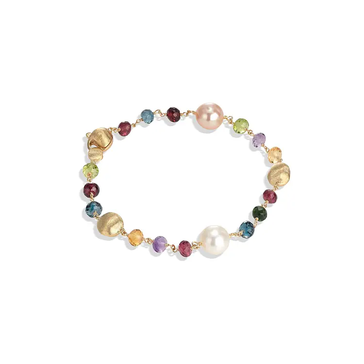 Goldarmband Marco Bicego Afrika mit Perlen und Halbedelsteinen