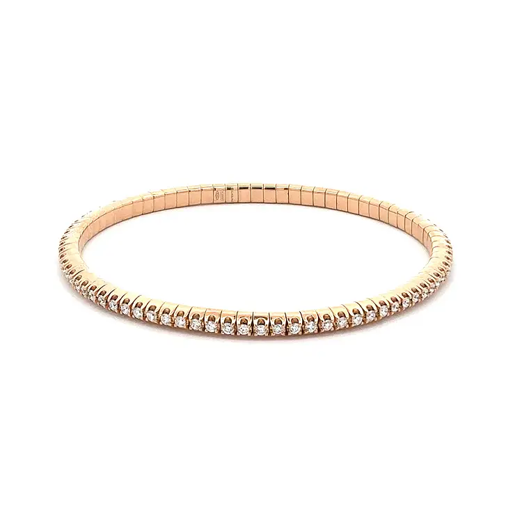 Tennisarmband mit Diamanten aus Rotgold